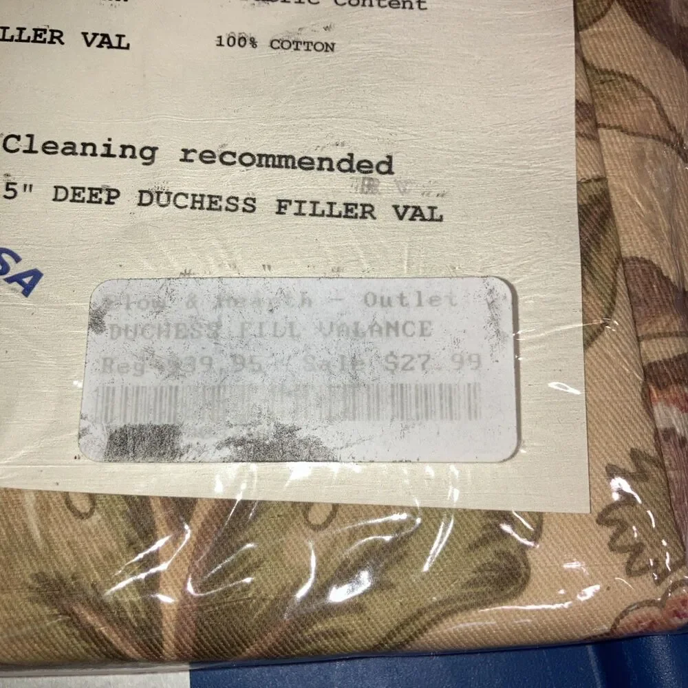 AL Ellis duchess filler valance set of 5 floral